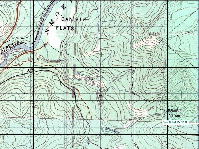 Topo map of confluence area.
