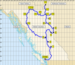 #8: Map for August 10-19, 2003 trip