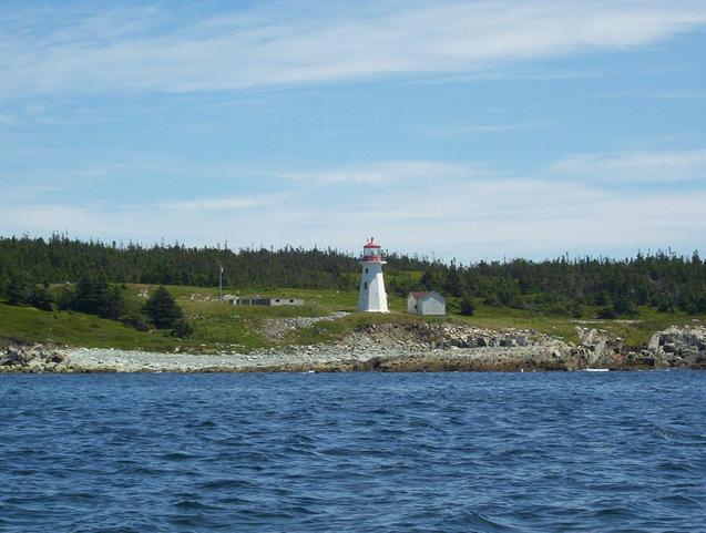 The Liscomb Island Lighthouse, about 3.0 km east-southeast of the confluence