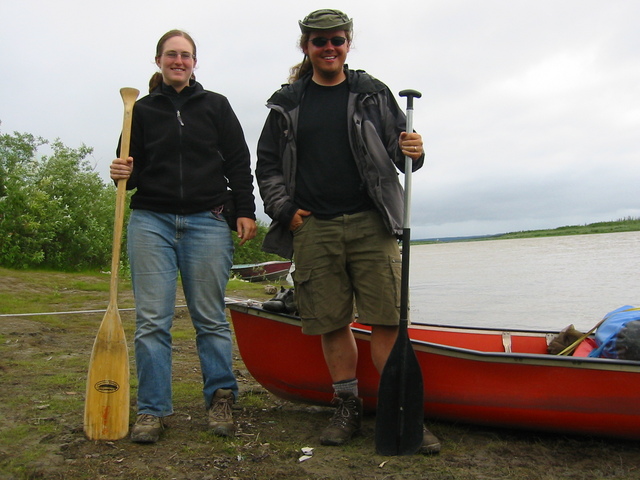 The two of us at Inuvik the next day, having completed 1500 kilometers of paddling