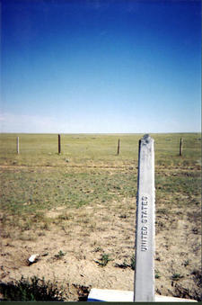 #1: Looking north up the Alberta/Saskatchewan border from the US side