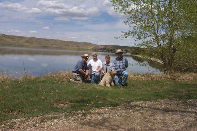 The Confluence Team, near the picnic area 4.6 km east of the confluence.