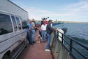 #6: Crossing Lake Diefenbaker on the ferry with a huge transport truck blocking a good view.