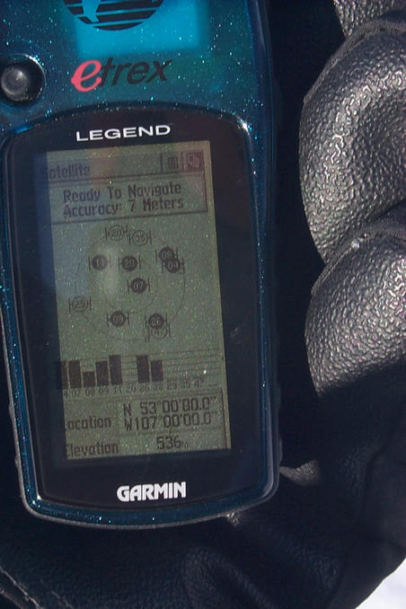 No visit is complete without a picture of the GPS - all zeros!