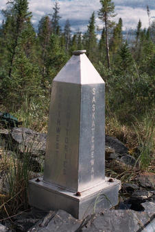 #1: MB-NT-NU-SK Boundary Monument