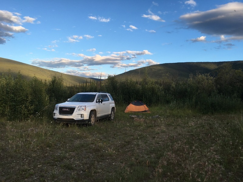 Wild camping at South McQuesten River
