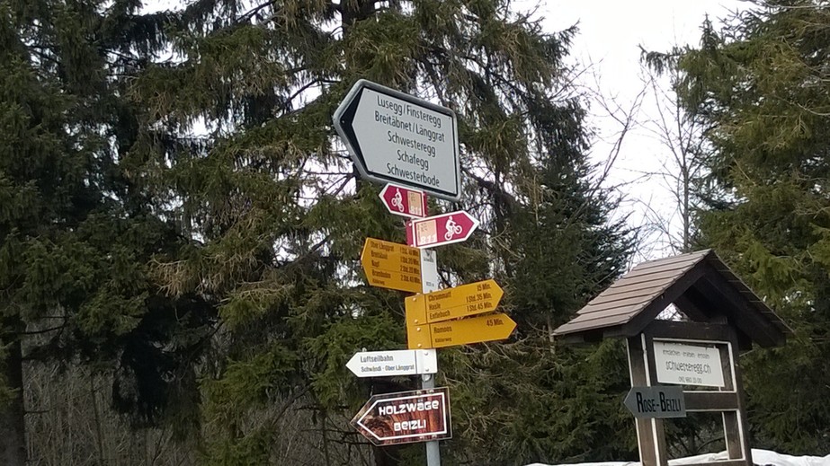 Road signs nearby the confluence