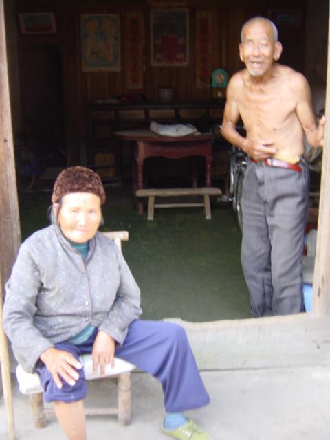 Old couple at house