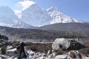 #8: Stopping to admire the spindrift off the less frequently seen side of Ama Dablam.