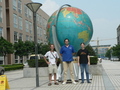 #2: Peter, Tony and Targ preparing to set out from Incubation Park in Chéngdū.