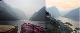 #10: Yangtze River Wu Gorge from the deck of the ferry - Wu Gorge from the hills of Wushan at dawn.