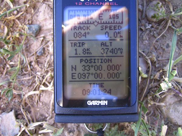 The GPS indicated an altitude of 3740m and an error of +/-6m