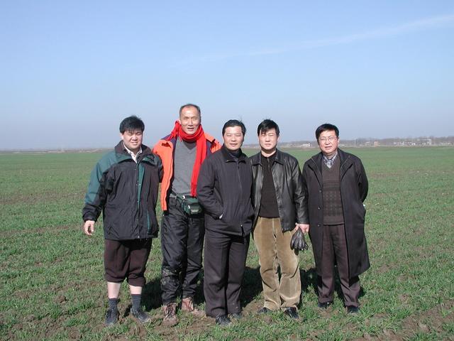 The hunting party – Michael on the left, Ray in orange, Dr. Wang from Hefei in the center and Dr. Wang of Lin Quan County