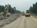 #4: Roadworks in progress, extending the road south past the confluence