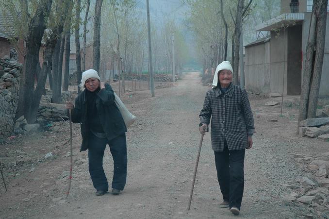 Two ladies in a nearby village