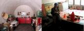 #10: Inside of the mud cave / Lady of the cave - living room, bed room and kitchen all in one