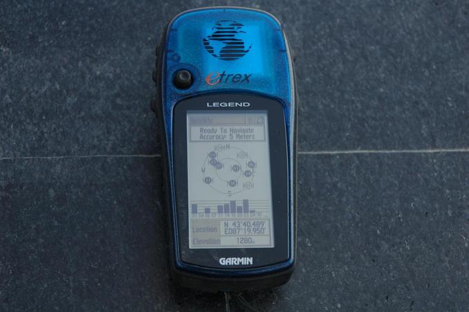 GPS Reading at the very point defined as the Geographic Center of Asia