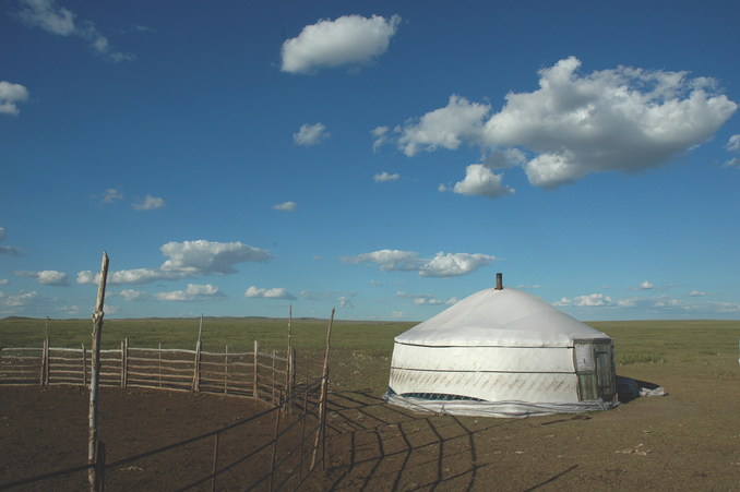The nearest yurt from the Confluence Point about 1.5 km away