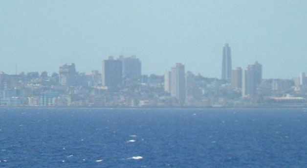 Modern Havanna seen from the sea