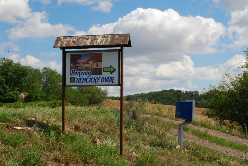 Sign advertising the farm