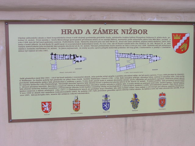 About the history of Nižbor Castle (unfortunately, "it's all Czech to me")