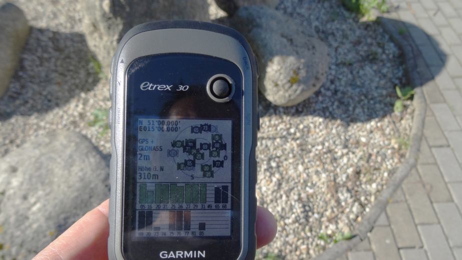 GPS reading at 51N 15E