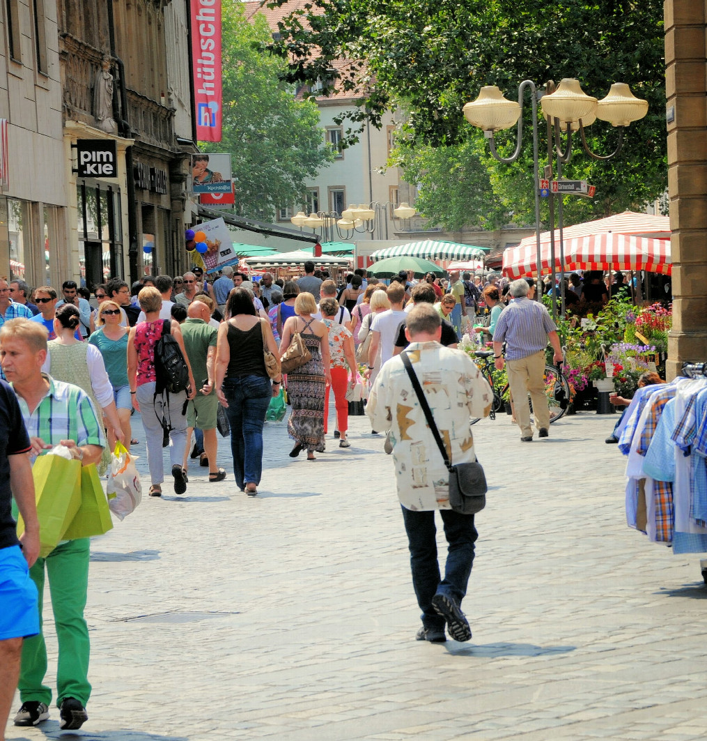 Viele Touristen in Bamberg