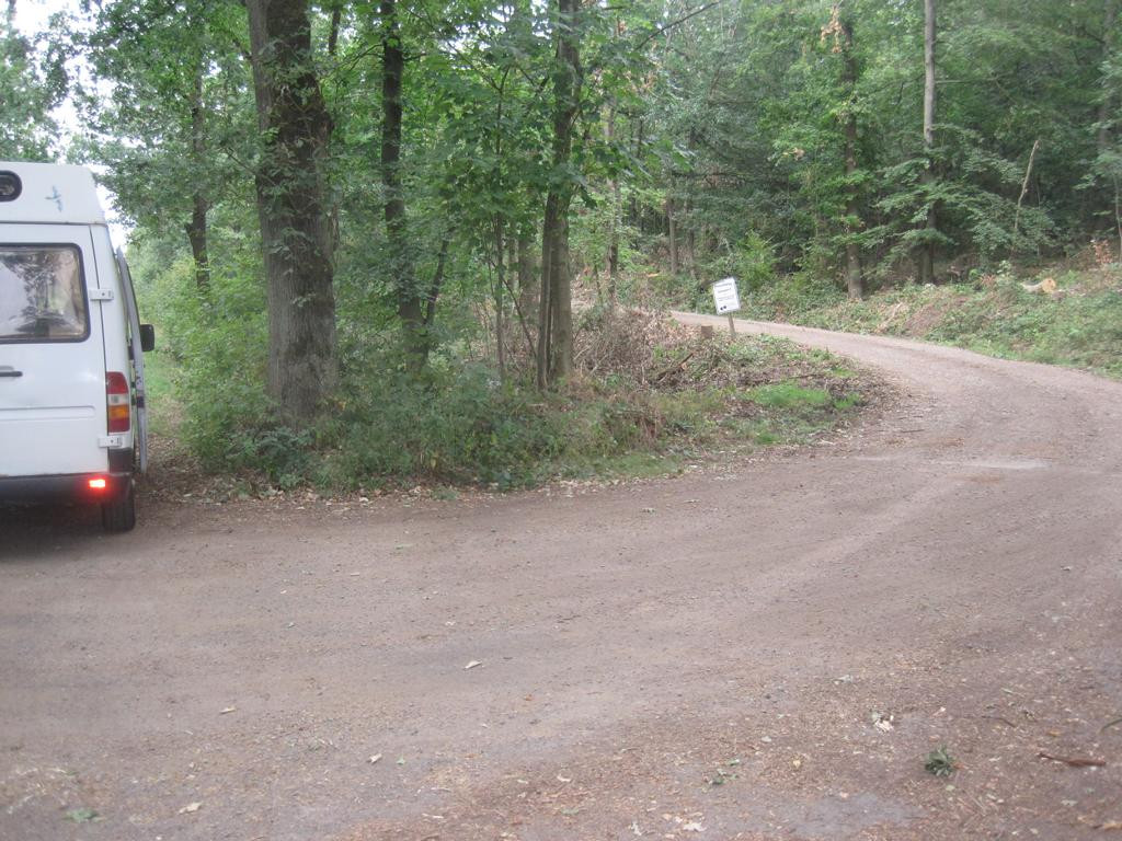 parking at junction road with track