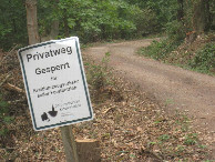 #8: sign at beginning of track