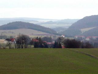 #1: The village of Blankenbach - view to the north from the confluence