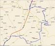 #10: My track on the map (© Microsoft AutoRoute 2002)