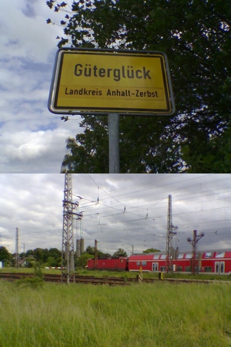Güterglück is a junction station