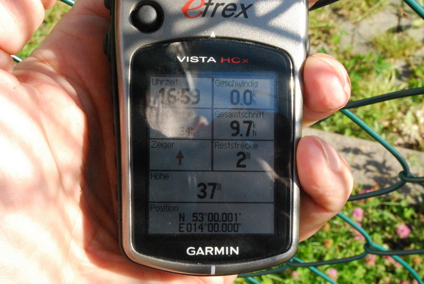 GPS reading at the CP 53N 14E
