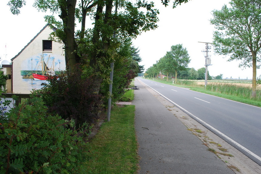 Street next to the field