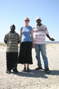 #8: Mohammed, Angelica, and Abdul Kader at the CP (left to right)