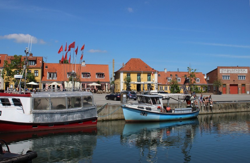 the port of Køge, 50 km north of the CP