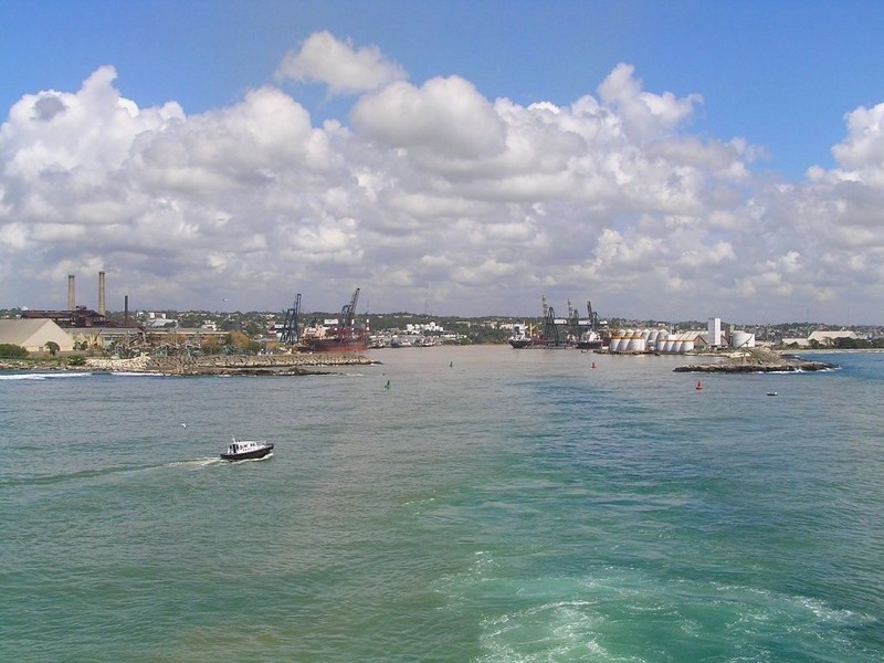 The port of Río Haina seen from South