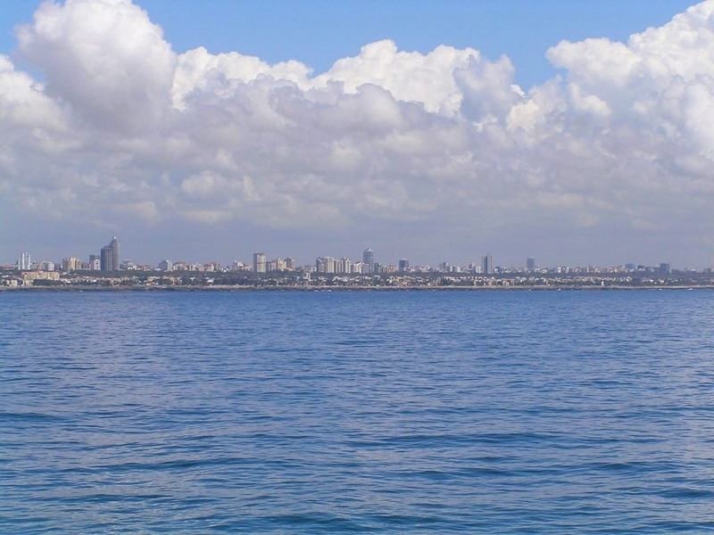 Santo Domingo seen from Río Haina