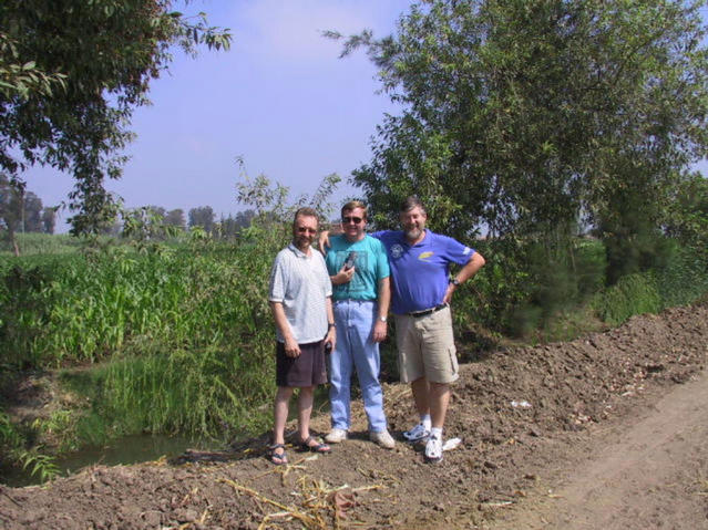 Dave, Bill and Tom standing on 31N 31E