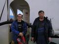 #8: Chief Engineer Valeriy from Russia and Captain Peter in front of the bunker hose