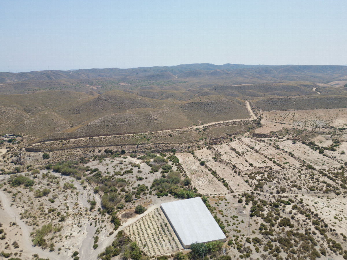 View South, from 120m above the point
