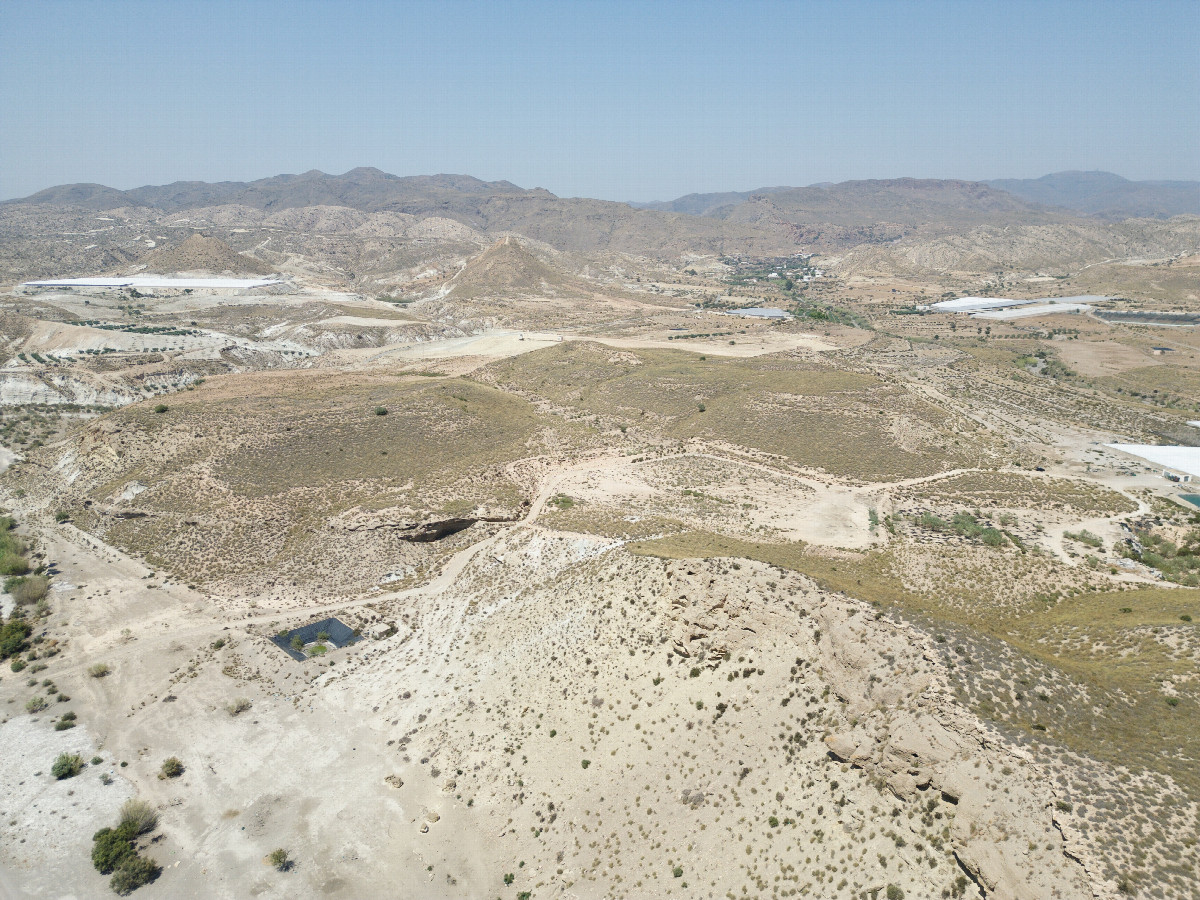 View North, from 120m above the point