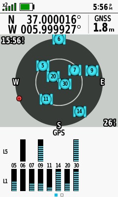 My GPS receiver (GPS+GLONASS), 7m from the point
