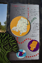 #12: A sign (about 2km South of the point) marking the "Greenwich Meridian&rdquo;