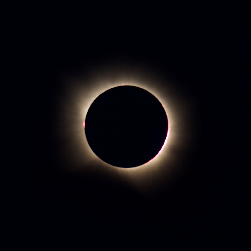 The total solar eclipse, viewed from nearby, 90 minutes later