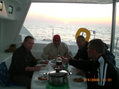 #5: View west, The crew at dinner