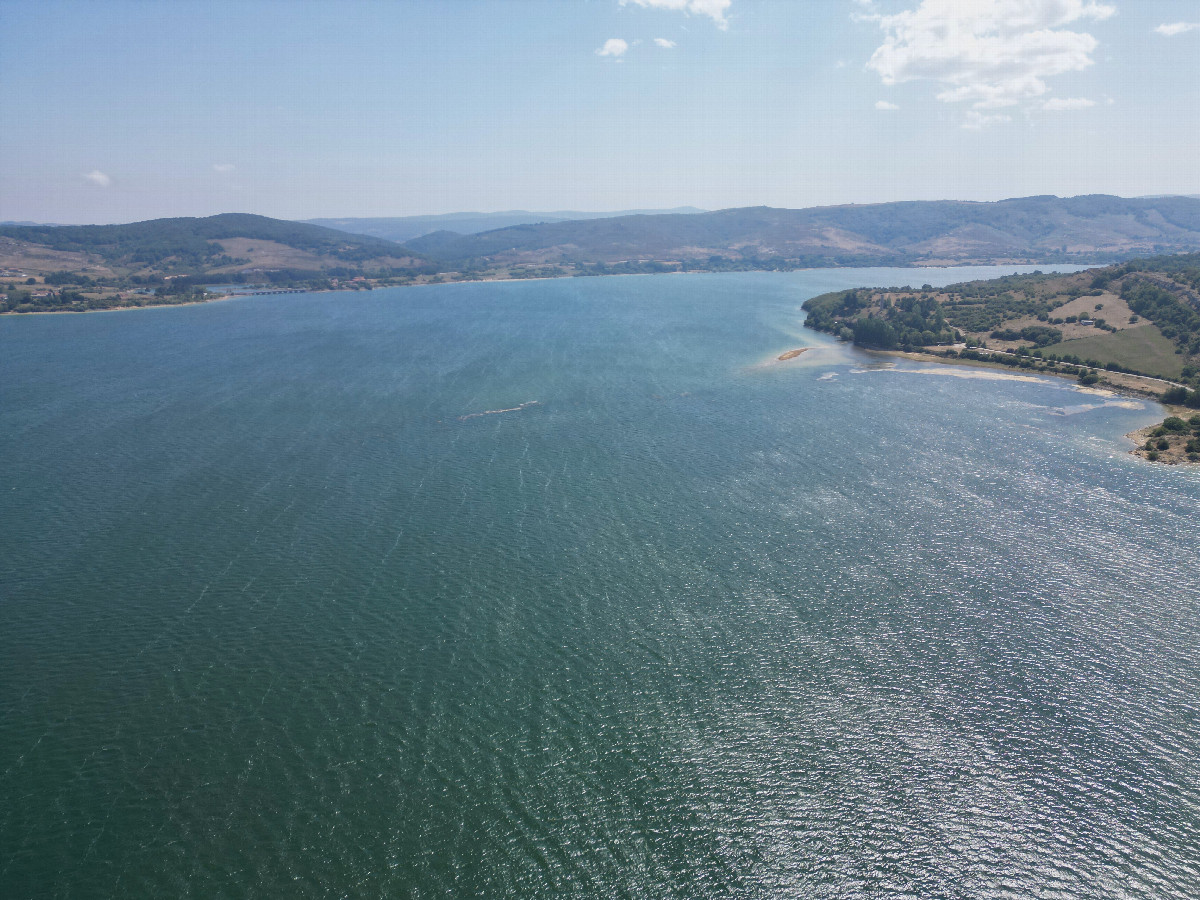 View South, from 120m above the point