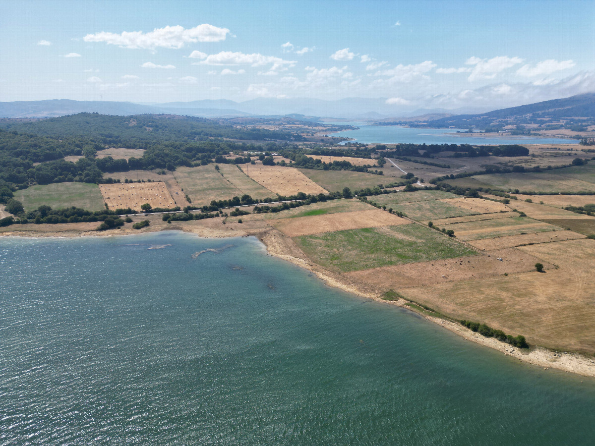 View West, from 120m above the point
