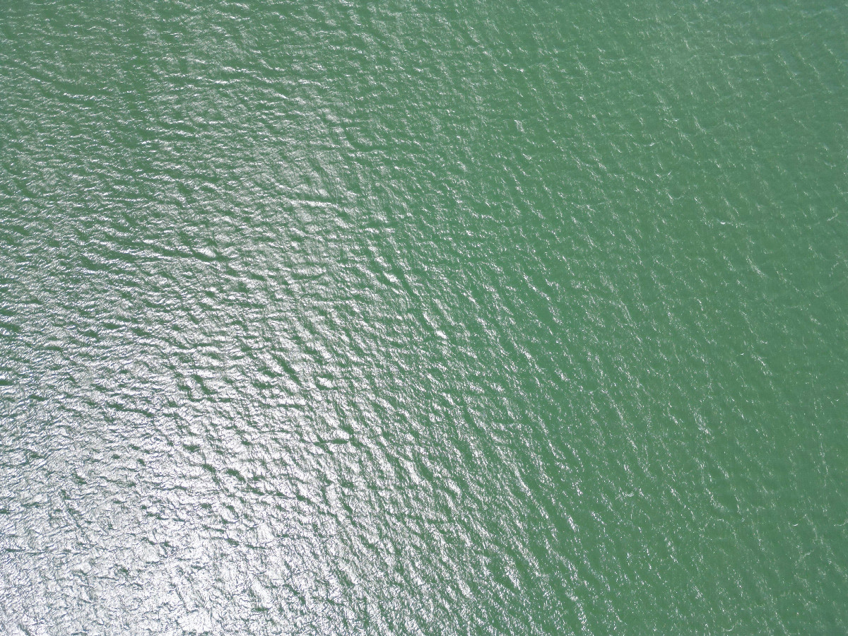 Looking down on the point from a height of 120m