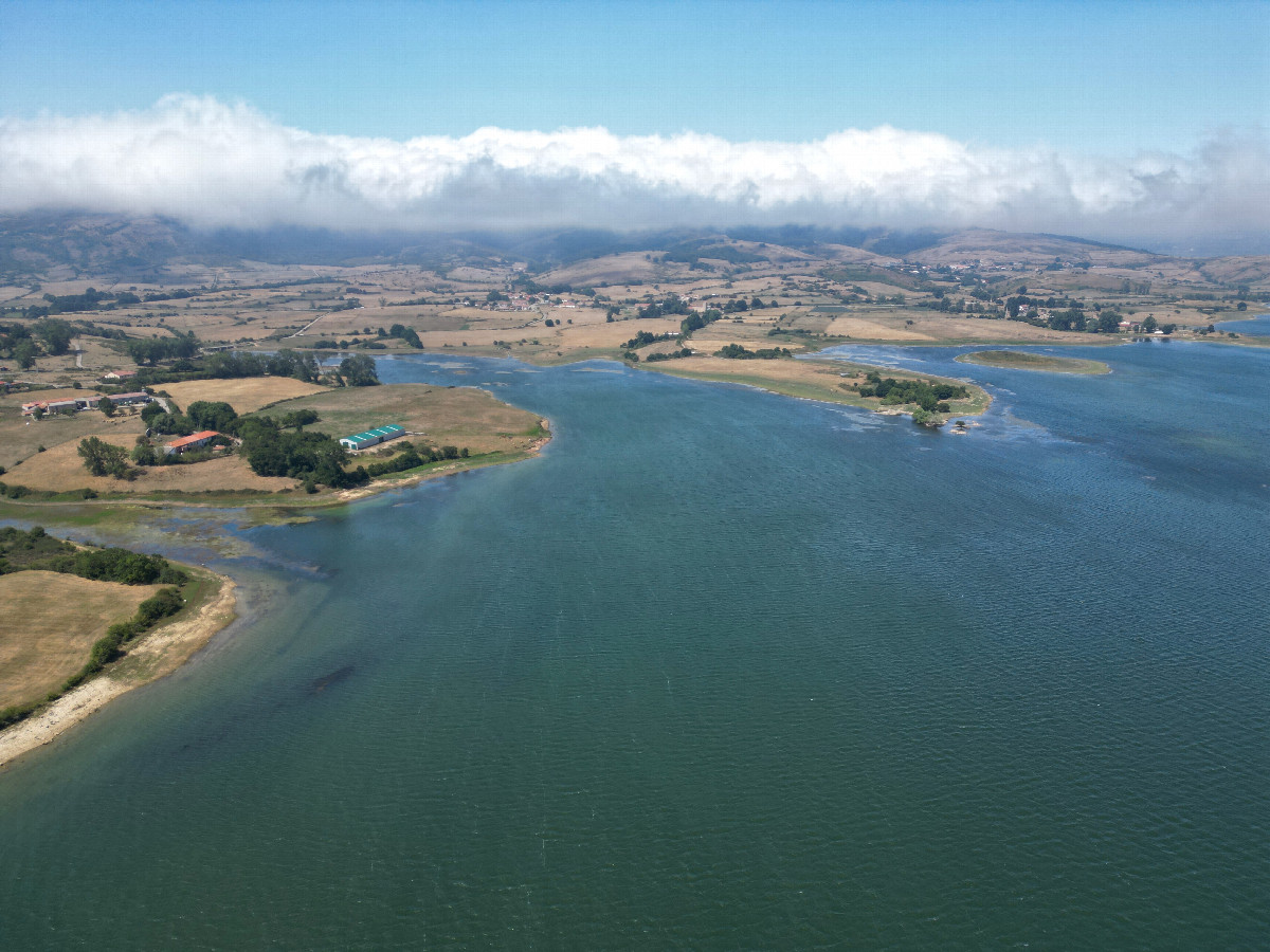 View North, from 120m above the point